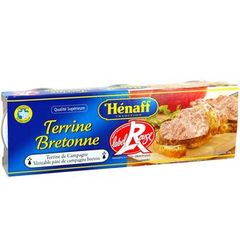 Henaff, Terrine bretonne label rouge henaff, le lot de 3 x 72 gr