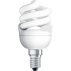 Ampoule Microspirale Eco 80% OSRAM, 7W E27, blanc froid