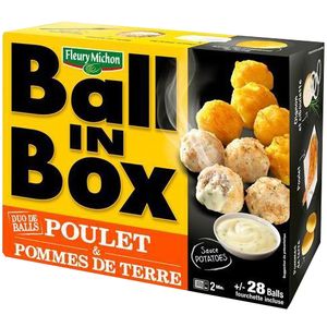 Balls de poulet rôties, balls de pommes de terre & sauce potatoes