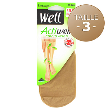 Mi-bas circulation Actiwell WELL, taille 36/38, ibiza
