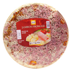 Pizza jambon, fromage
