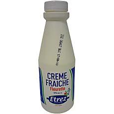Creme fleurette pasteurisee ETREZ, 33%MG, bouteille de 1l