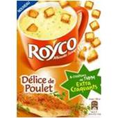 Royco Soupe déshydratée Délice de poulet & croûtons la boite de 3 sachets - 55,2