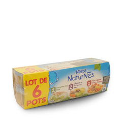 Naturnes - Petits pots aux Viandes - 6 bols A la Dinde, au Boeuf et a l'Agneau.