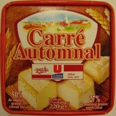 Fromage au lait pasteurise Carre Automnal U, 27%MG, 220g