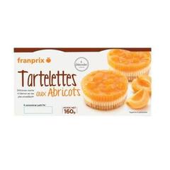 Franprix tartelettes aux abricots 2x80g