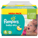 Couches Baby Dry T6 (Large) 15 kg et plus Pampers