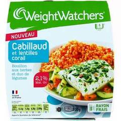 Weight Watchers cabillaud lentille corail 280g