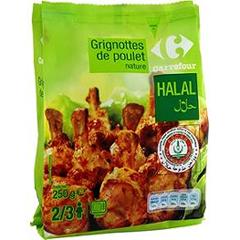 Grignottes de poulet nature halal