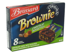 Mini-brownies aux noisettes BROSSARD, 8 pieces, 240g