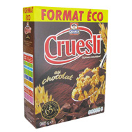 Cruesli - Pépites de céréales dorées au four et chocolat 65% de cacao