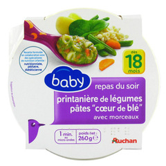 Auchan Baby repas du soir printaniere de legume 260g 18 mois