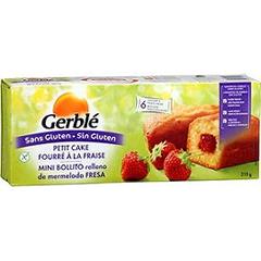Gerble, Sans Gluten - Petit Cake fourre a la fraise, la boite de 6 - 210g