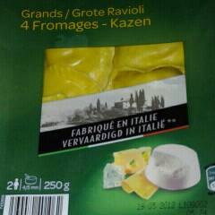 Grands ravioli 4 fromages