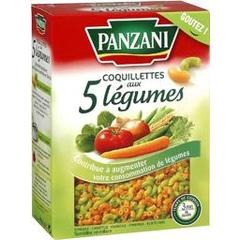 Pates coquillettes Panzani Aux 5 legumes 400g