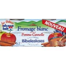 Bibeleskaes fromage blanc pomme cannelle 4x125g 6.3%MG