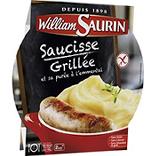 Saucisse grillée et sa purée à l'emmental WILLIAM SAURIN, barquette micro-ondable, 300g