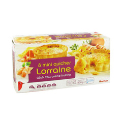 Quiches Lorraine - 8 mini quiches Oeufs frais - Creme Fraiche