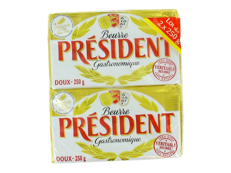 President beurre doux 2x250g