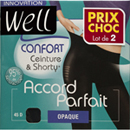 Well collant opaque accord parfait x2 bleu nuit taille 3
