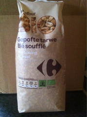 Céréales bio blé soufflé au miel Carrefour Bio