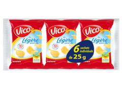 Chips gourmandes Vico Finement salees -30%mg 6x25g