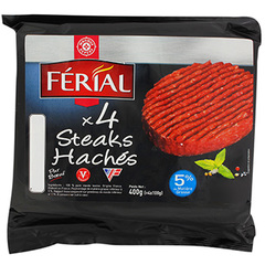 Steack hache Ferial 5%mg origine France 4x100g