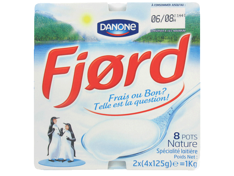 Danone, Fjord - Specialite laitiere nature, les 8 pots de 125g