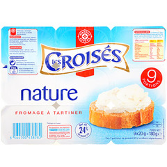 Fromage a tartiner Les Croises Nature 9x20g