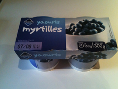 Yaourts aux myrtilles 2x150g