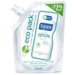 Gel douche et bain peaux normales Zéro % SANEX, recharge de 500ml