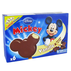 Mickey vanille chocolat lait batonnet x6 -300ml