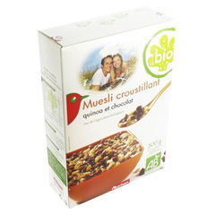 Auchan muesli croustillant quinoa chocolat bio 500g