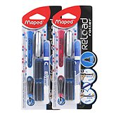 Stylo Roller Reload Maped + 4 cartouches et mini effaceur