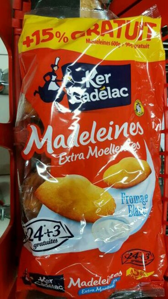 Ker Cadelac Madeleines extra moelleuses fromage blanc le paquet de 600 g 