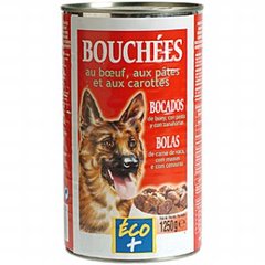 Bouchées pour chiens Eco+ Boeuf pâte carottes 1,250kg