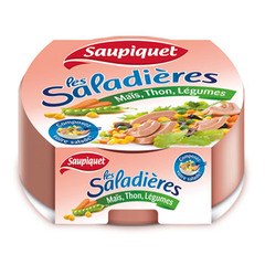 Saladières aux maïs, thon et légumes SAUPIQUET, 1/5, 102g