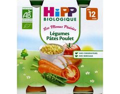 Petits pots Hipp Bio legumes pates poulet des 12 mois 2x250g