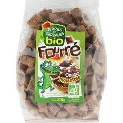 Cereales bio cacaotees fourrees cacao noisettes