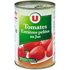 Tomates entieres pelees au jus U, 238g