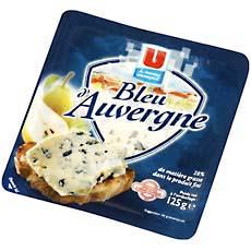 Bleu d'Auvergne AOC au lait pasteurise U, 28%MG, 125g