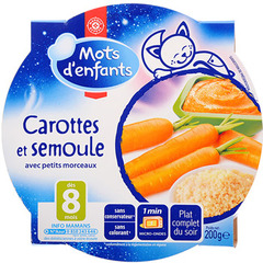 carottes et semoule des 8 mois 200g