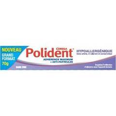 Creme adhesive hypoallergenique pour appareils dentaires POLIDENT, tube de 70g