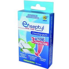 Efiseptyl, Chewing gum menthe sans sucre sans aspartame, la boite de 24 dragees