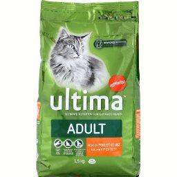 Croquettes poulet et riz Ultima pour chat adult sac 1,5kg
