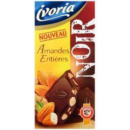 Ivoria, Chocolat noir amandes, la tablette de 200g