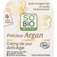 So'bio Etic, Crème de jour anti-âge Précieux argan, le pot de 50 ml