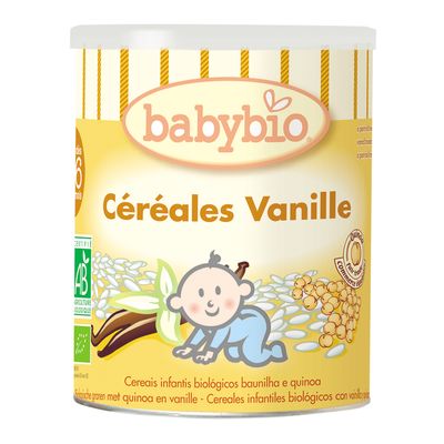 Biologique - Cereales vanille (des 6 mois) Formules exclusives au riz et au quinoa.