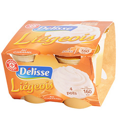 Liegeois Delisse desserts caramel 4 x 100g