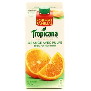 jus d'orange avec pulpe tropicana 1.5l